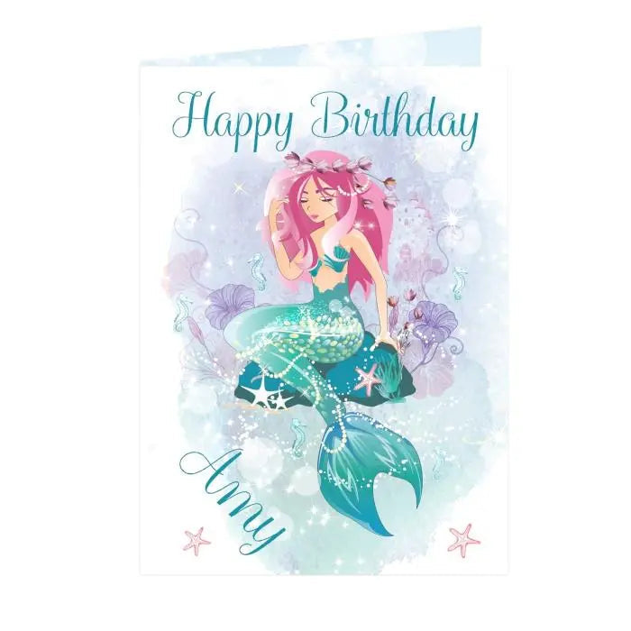Personalised Mermaid Card: 4 - Greeting Cards By Gift Moments