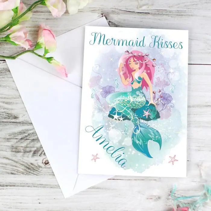 Personalised Mermaid Card: 1 - Greeting Cards By Gift Moments