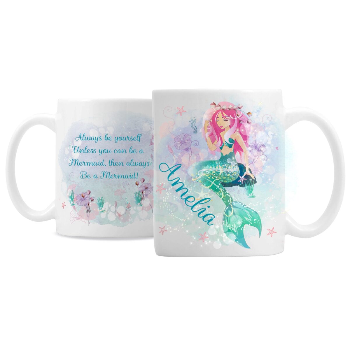Personalised Mermaid Mug: 2 - Mugs By Gift Moments