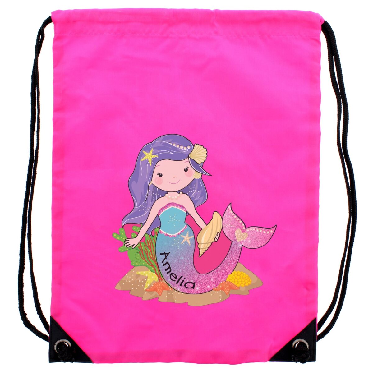 Personalised Mermaid Pink Kit Bag: 4 - Kids Bags By Gift Moments