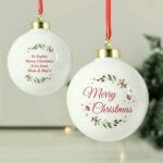 Personalised Merry Christmas Bauble: 1 - Christmas Baubles By Gift Moments