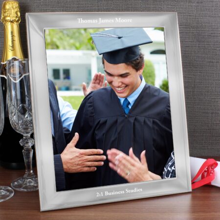 Personalised Any Message 10x8 Silver Photo Frame: 6 - Photo Frames By Gift Moments