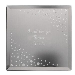 Personalised Any Message Diamante Glass Trinket Box: 5 - Trinket Boxes By Gift Moments