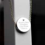Personalised Any Message Disc Necklace: 1 - Necklaces By Gift Moments