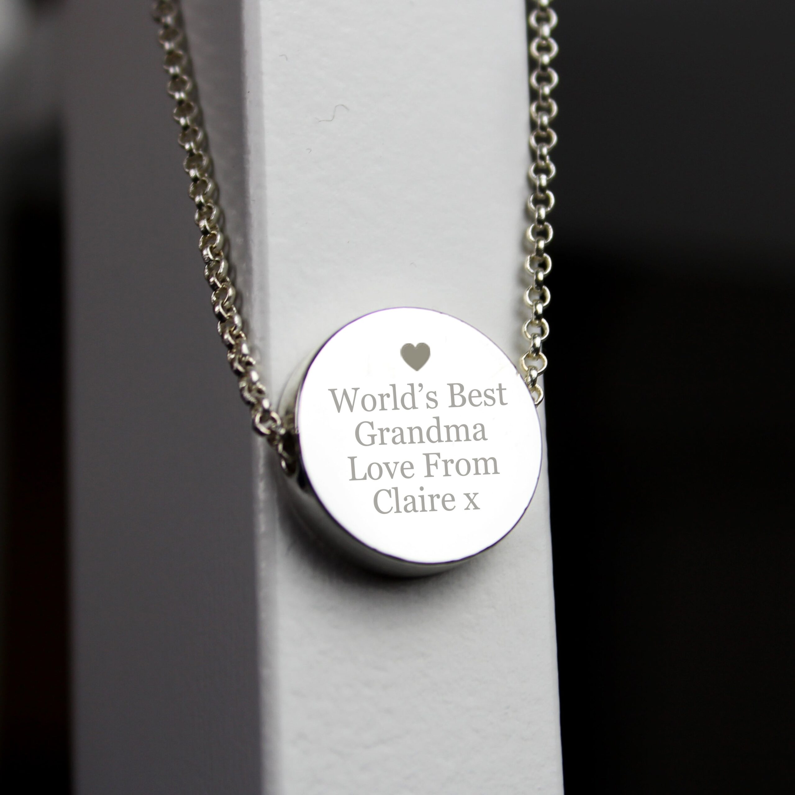 Personalised Any Message Disc Necklace: 1 - Necklaces By Gift Moments