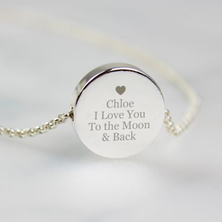 Personalised Any Message Disc Necklace: 4 - Necklaces By Gift Moments