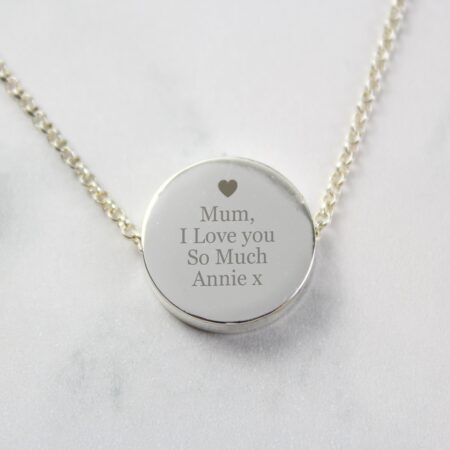 Personalised Any Message Disc Necklace: 7 - Necklaces By Gift Moments