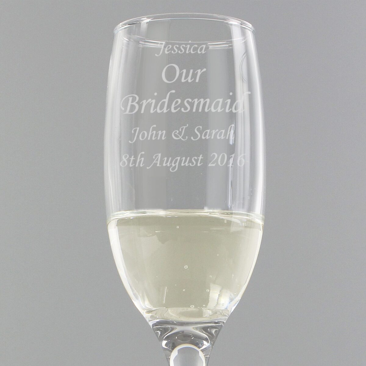Personalised Message Flute: 2 - Champagne Flutes By Gift Moments