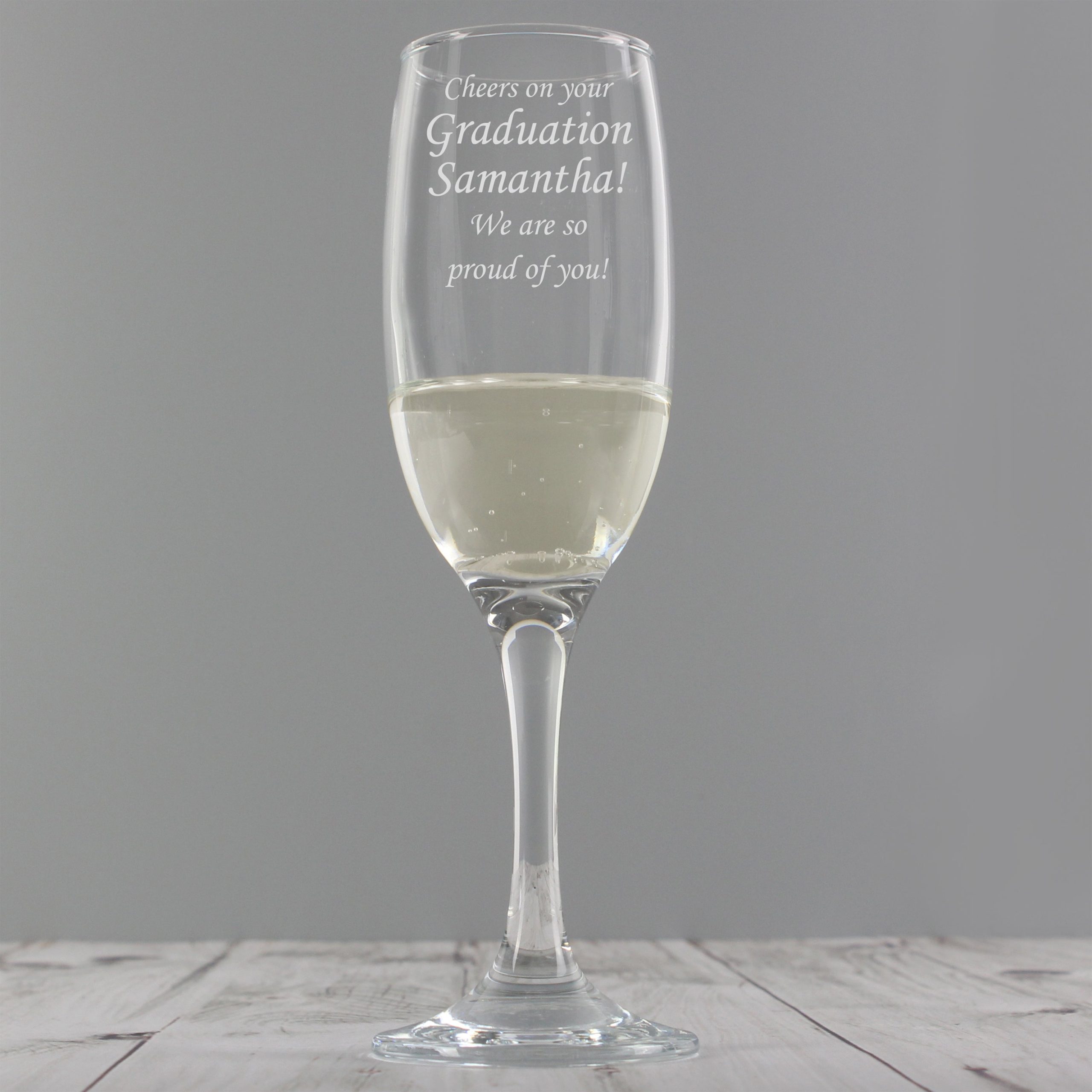 Personalised Message Flute: 1 - Champagne Flutes By Gift Moments