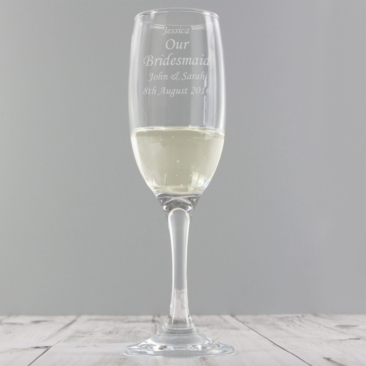 Personalised Message Flute: 3 - Champagne Flutes By Gift Moments