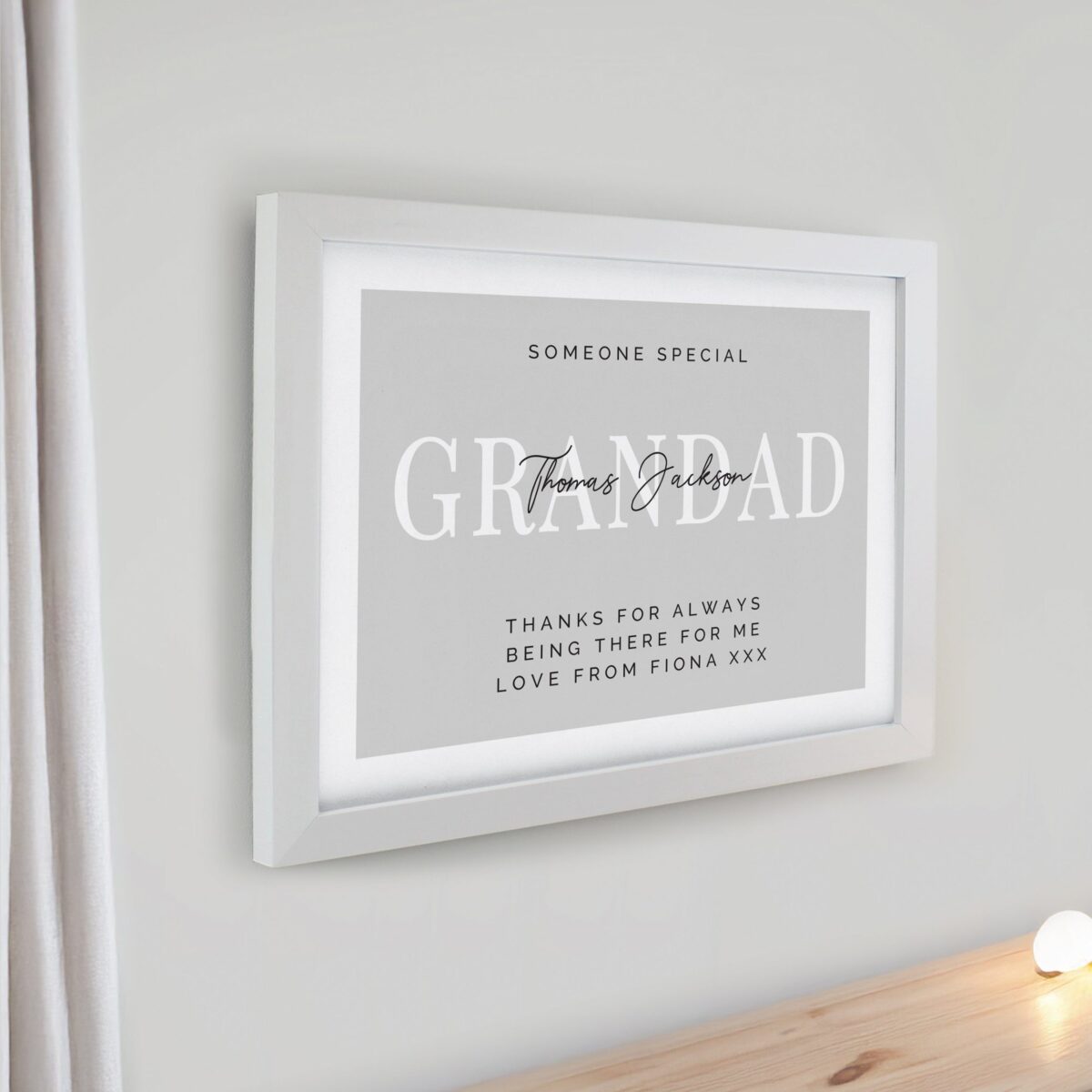 Personalised message framed prints