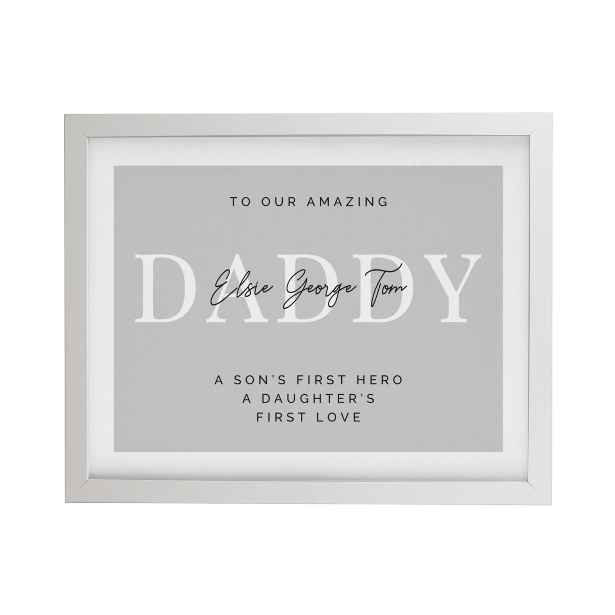 Personalised message framed prints