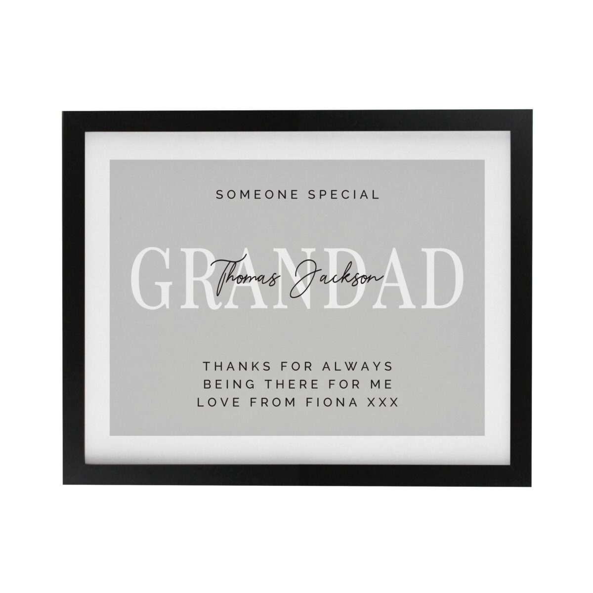 Personalised message framed prints