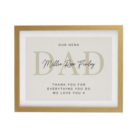 Personalised message framed prints