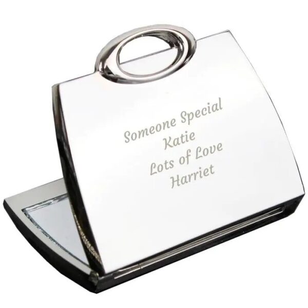 Personalised Any Message Handbag Compact Mirror: 2 - Compact Mirrors By Gift Moments