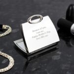 Personalised message handbag compact mirror
