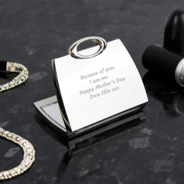 Personalised Any Message Handbag Compact Mirror: 1 - Compact Mirrors By Gift Moments