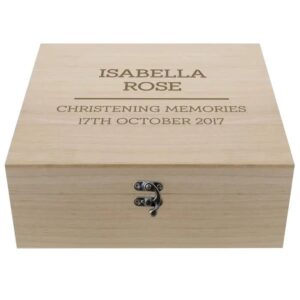 Personalised Any Message Large Wooden Keepsake Box: 4 - Keepsake Boxes By Gift Moments