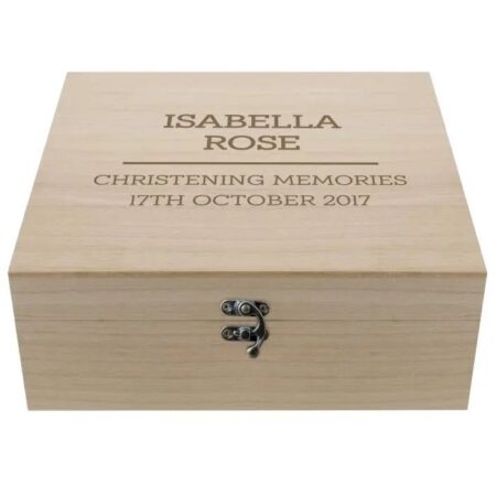 Personalised Any Message Large Wooden Keepsake Box: 4 - Keepsake Boxes By Gift Moments