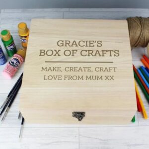 Personalised Any Message Large Wooden Keepsake Box: 2 - Keepsake Boxes By Gift Moments