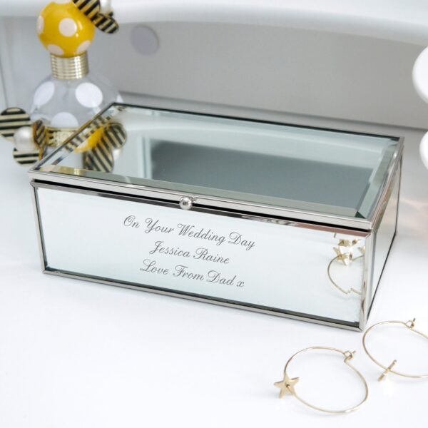 Personalised Any Message Mirrored Jewellery Box: 1 - Jewellery Boxes By Gift Moments