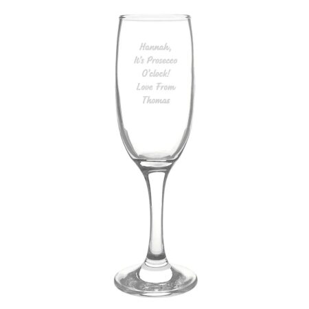 Personalised Any Message Prosecco Flute: 3 - Champagne Flutes By Gift Moments