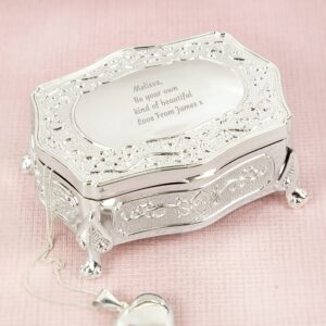 Personalised Any Message Small Antique Trinket Box: 1 - Trinket Boxes By Gift Moments