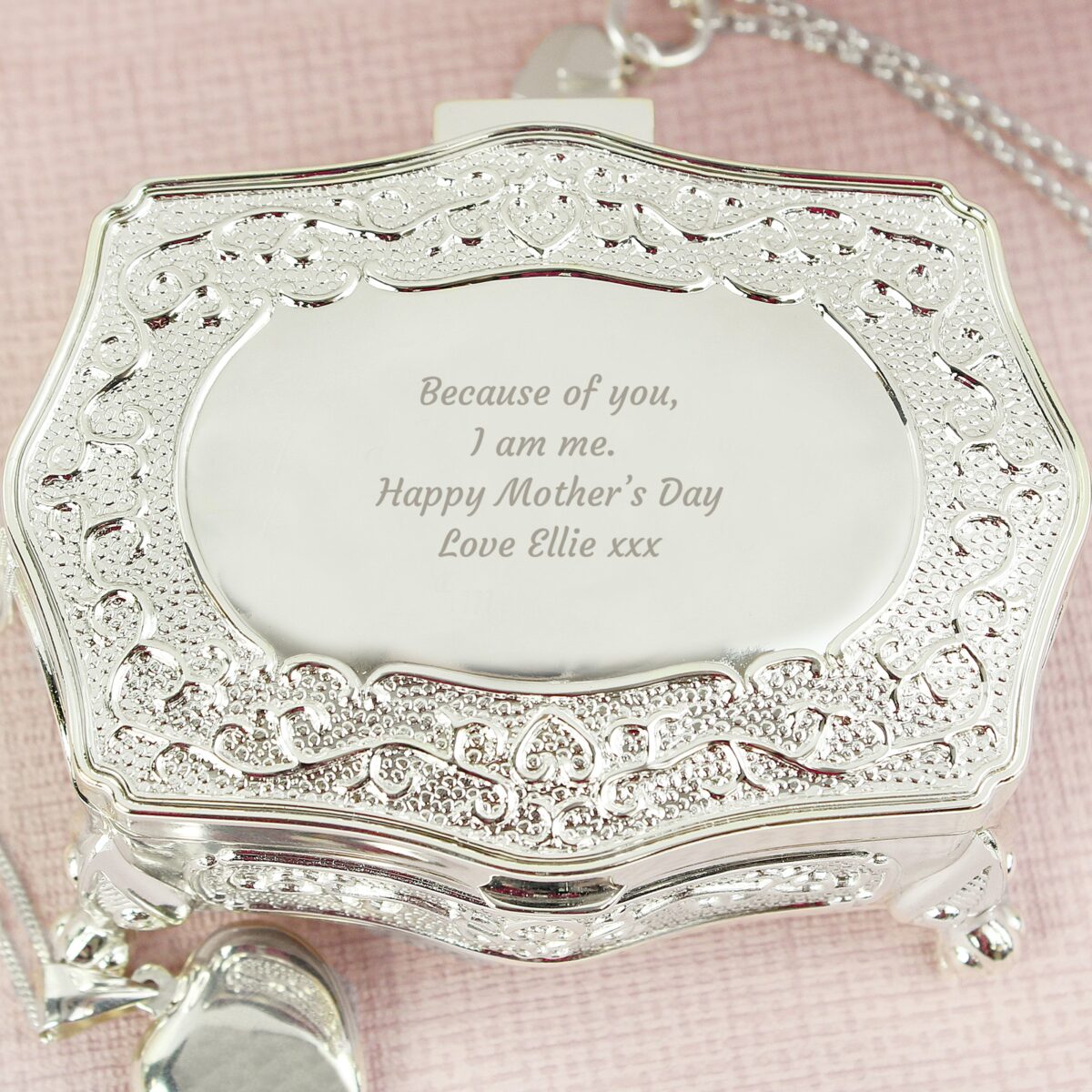 Personalised Any Message Small Antique Trinket Box: 3 - Trinket Boxes By Gift Moments