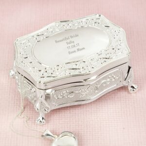 Personalised Any Message Small Antique Trinket Box: 4 - Trinket Boxes By Gift Moments
