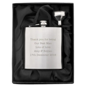 Personalised Any Message Stainless Steel Hip Flask: 3 - Hip Flasks By Gift Moments