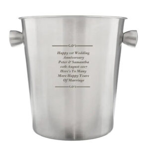 Personalised Any Message Stainless Steel Ice Bucket: 3 - Barware By Gift Moments