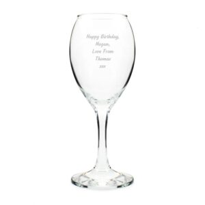 Personalised Any Message Wine Glass: 3 - Wine Glasses By Gift Moments