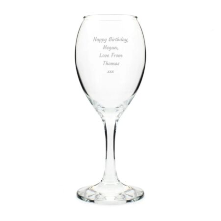 Personalised Any Message Wine Glass: 3 - Wine Glasses By Gift Moments