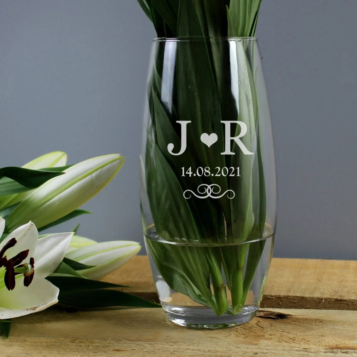 Personalised monogram bullet vase