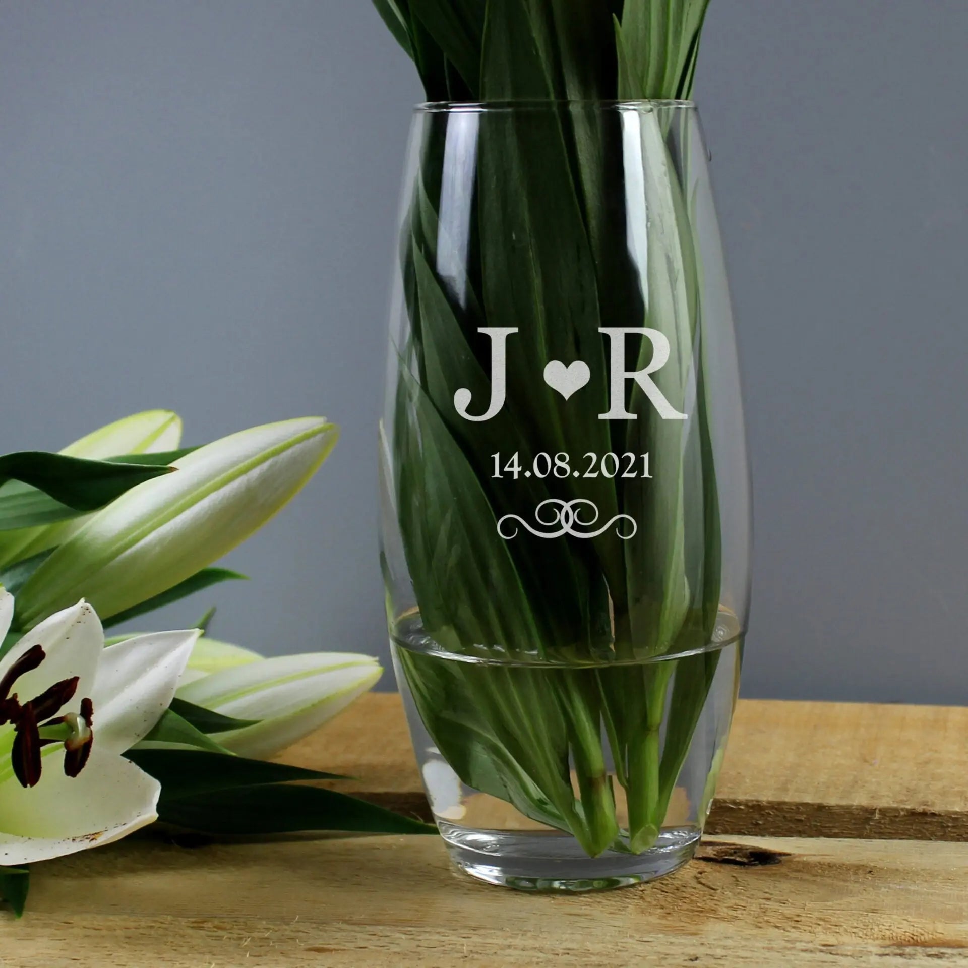 Personalised monogram bullet vase