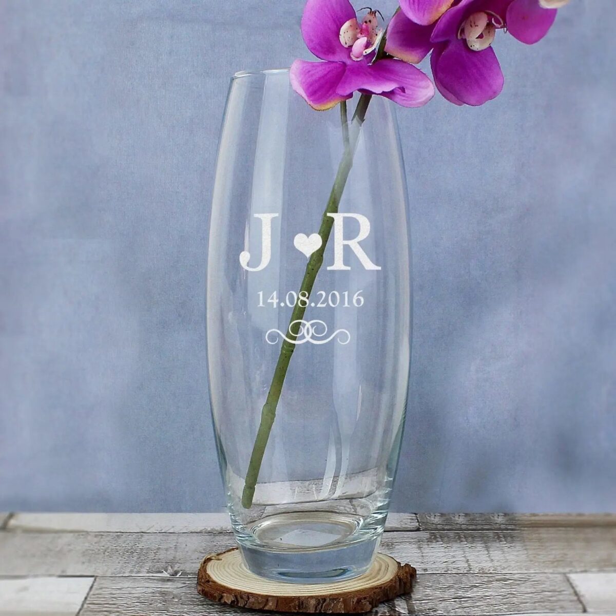 Personalised monogram bullet vase