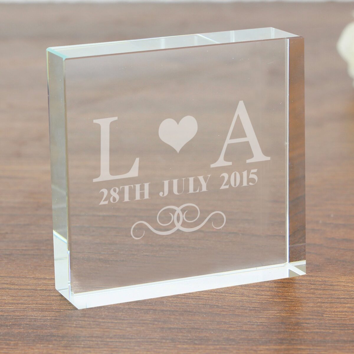Personalised Monogram Crystal Token: 2 - Crystal Tokens By Gift Moments