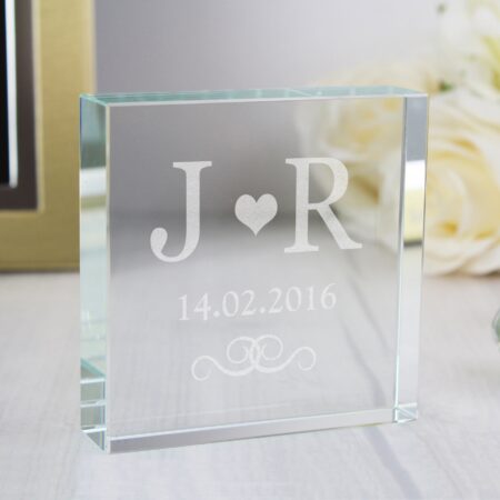 Personalised Monogram Crystal Token: 1 - Crystal Tokens By Gift Moments