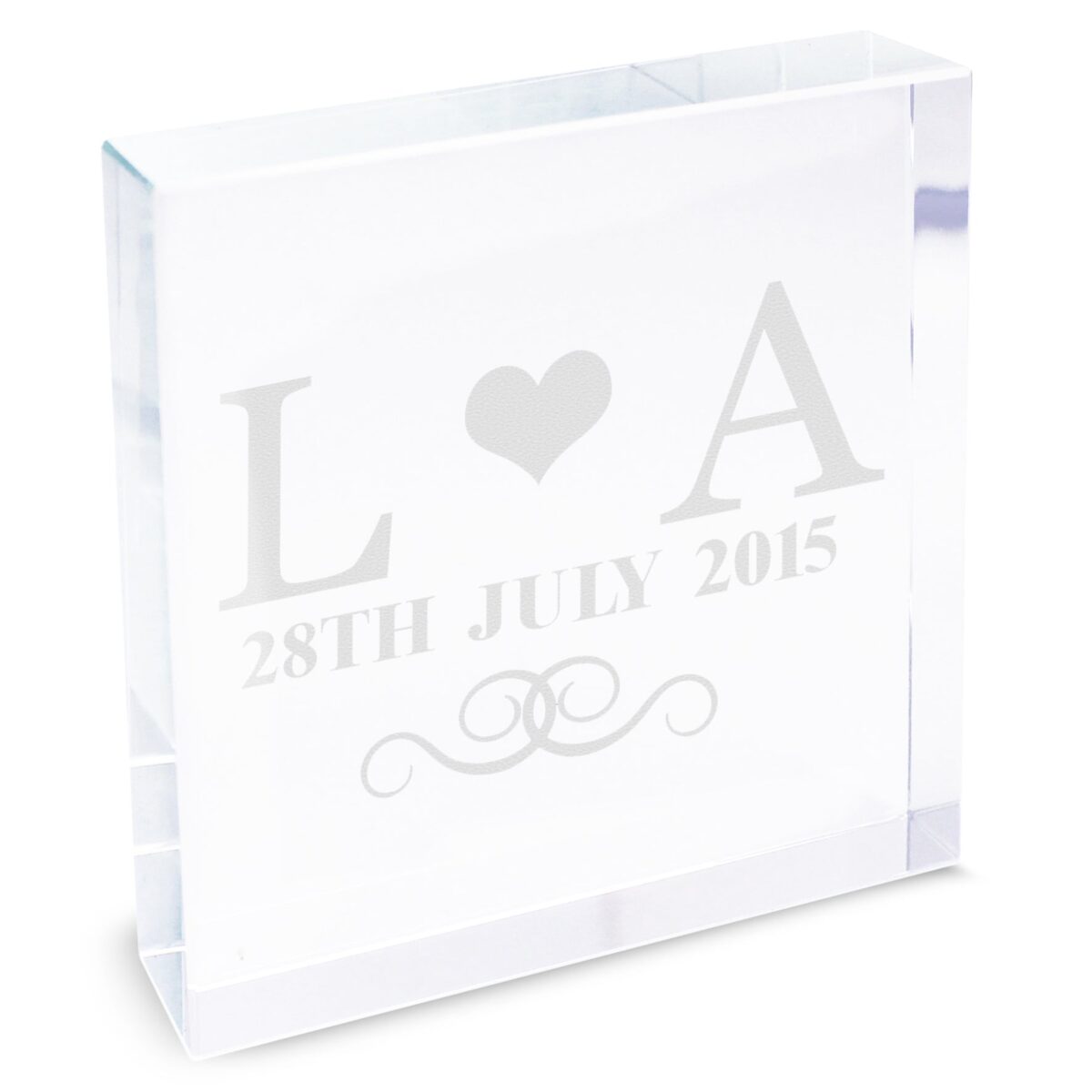 Personalised Monogram Crystal Token: 4 - Crystal Tokens By Gift Moments