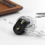 Monogrammed Leather Earphones Holder: 1 - Black - Tech Accessories By Gift Moments