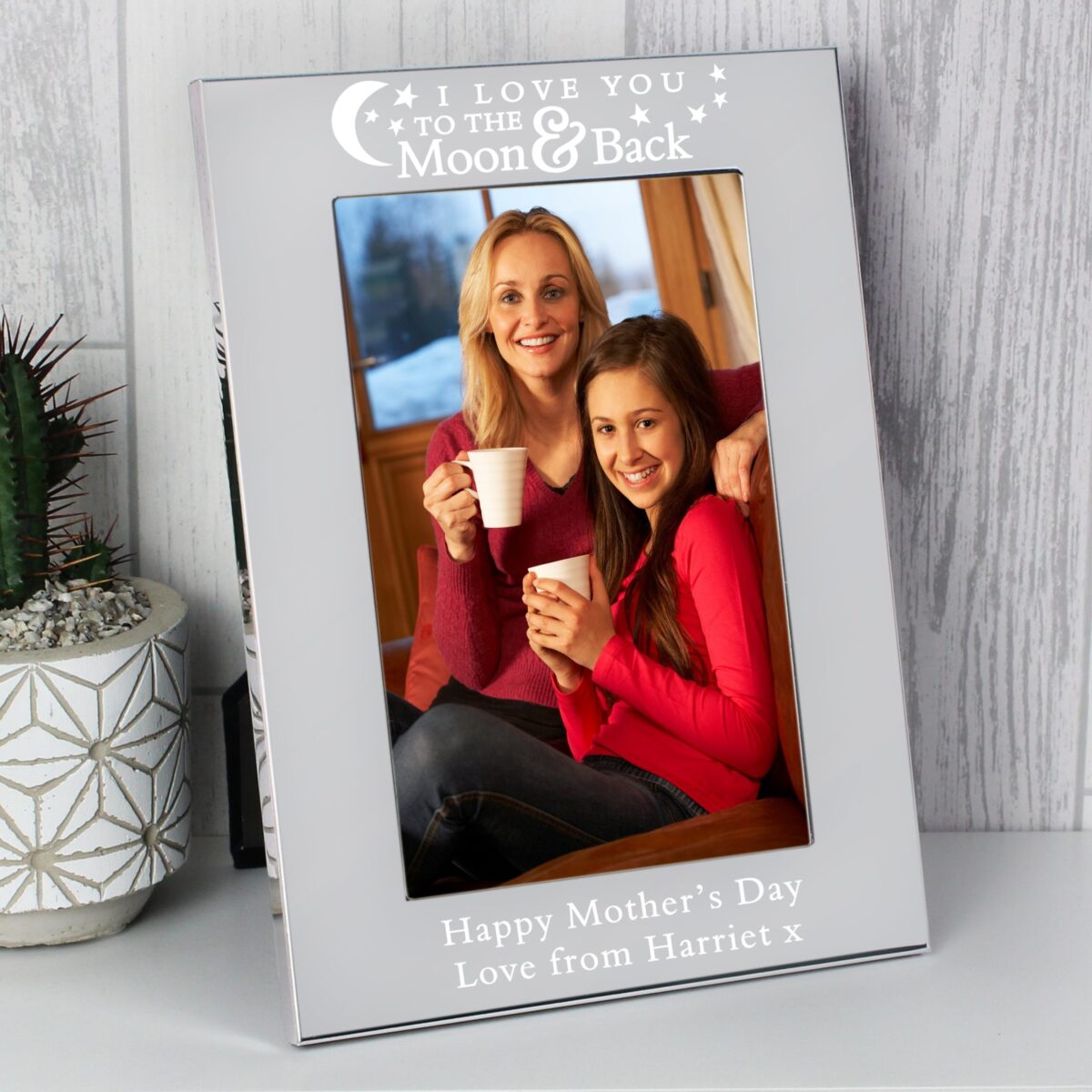 Personalised To the Moon and Back... 6x4 Silver Photo Frame: 3 - Photo Frames By Gift Moments