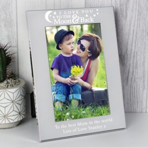 Personalised To the Moon and Back... 6x4 Silver Photo Frame: 1 - Photo Frames By Gift Moments