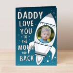 Personalised Moon & Back Photo Upload Card: 1 - Greeting Cards By Gift Moments
