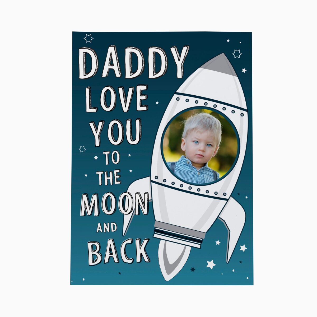 Personalised Moon & Back Photo Upload Card: 5 - Greeting Cards By Gift Moments