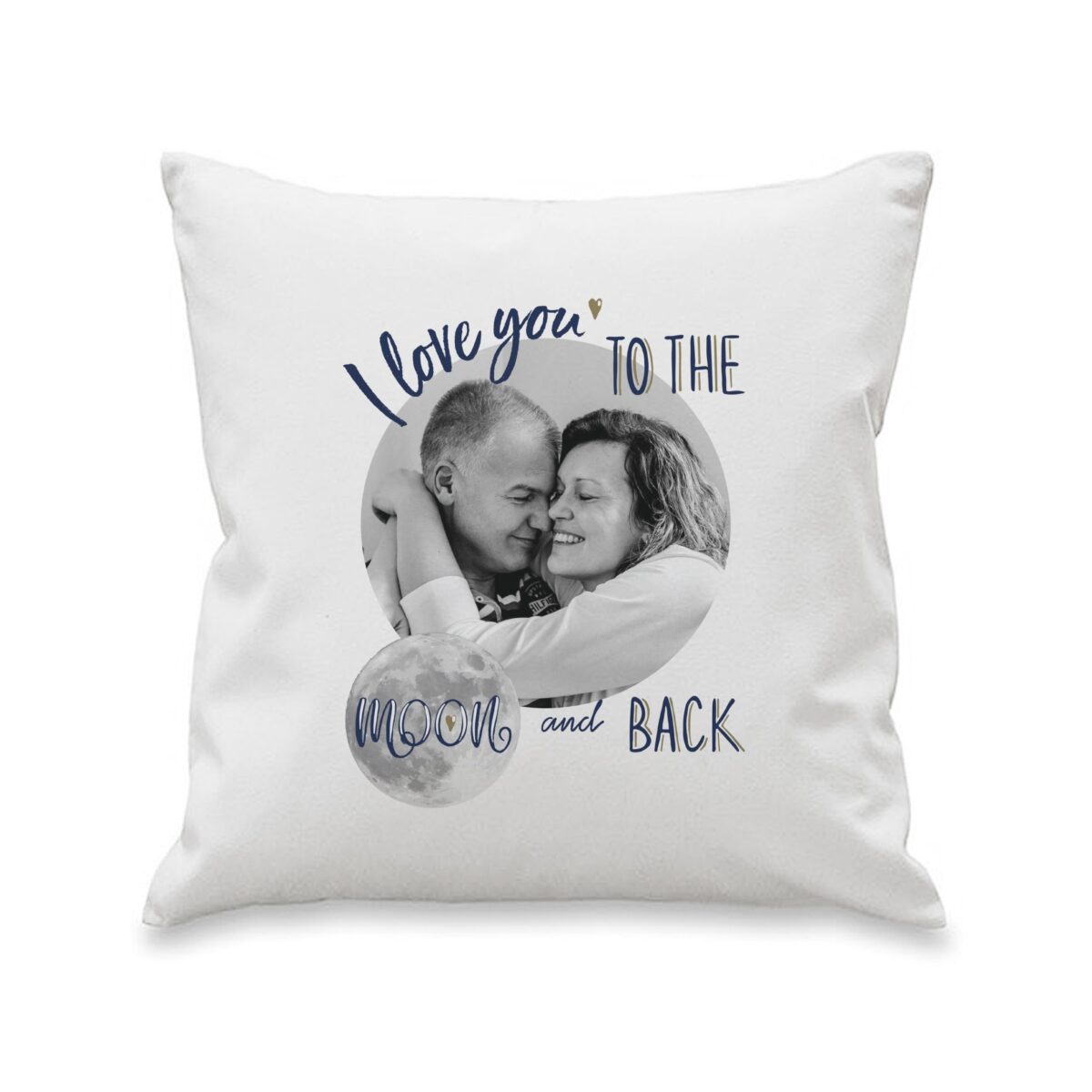 Personalised Moon & Back Photo Upload Cushion: 2 - Cushions By Gift Moments