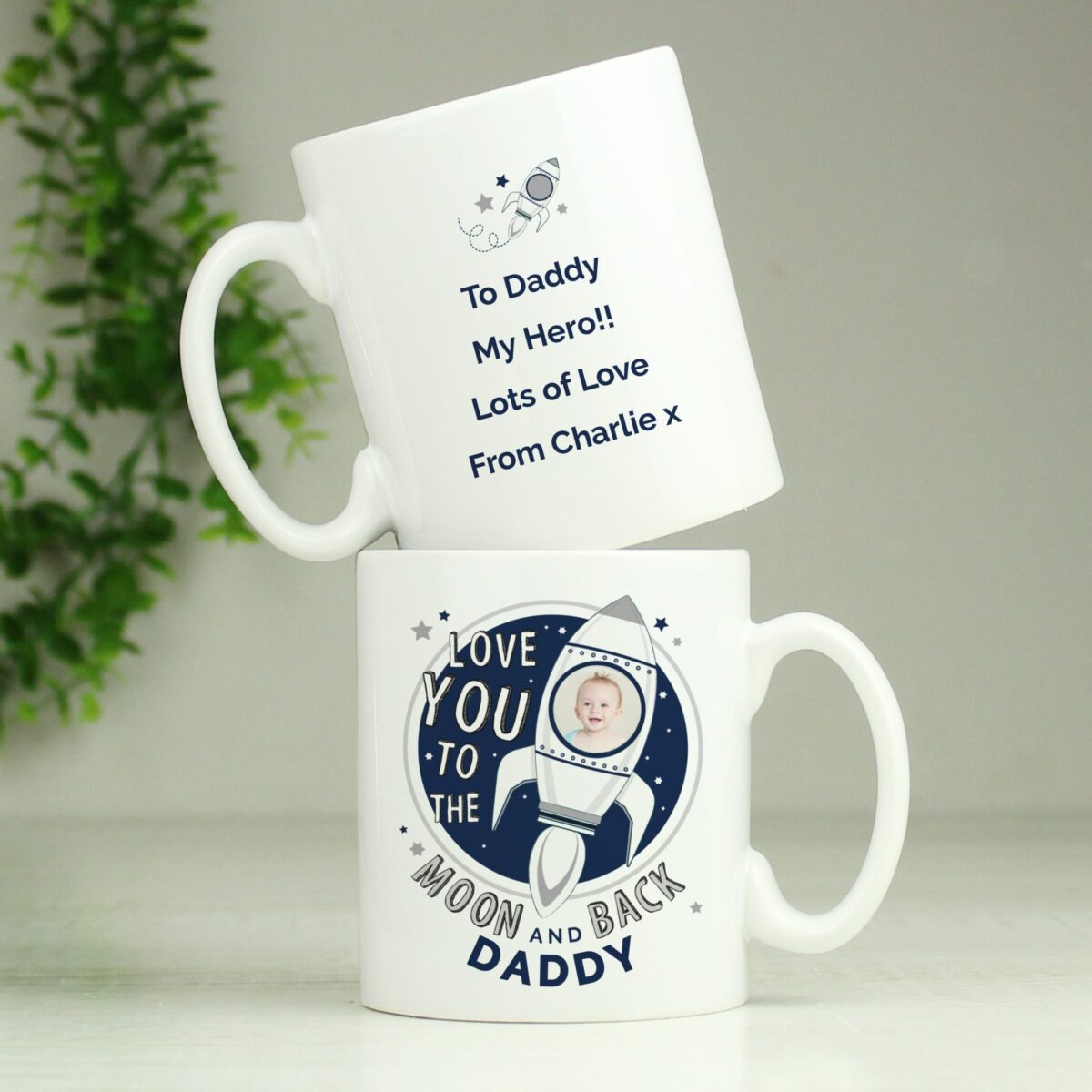 Personalised Moon & Back Photo Upload Mug: 2 - Mugs By Gift Moments