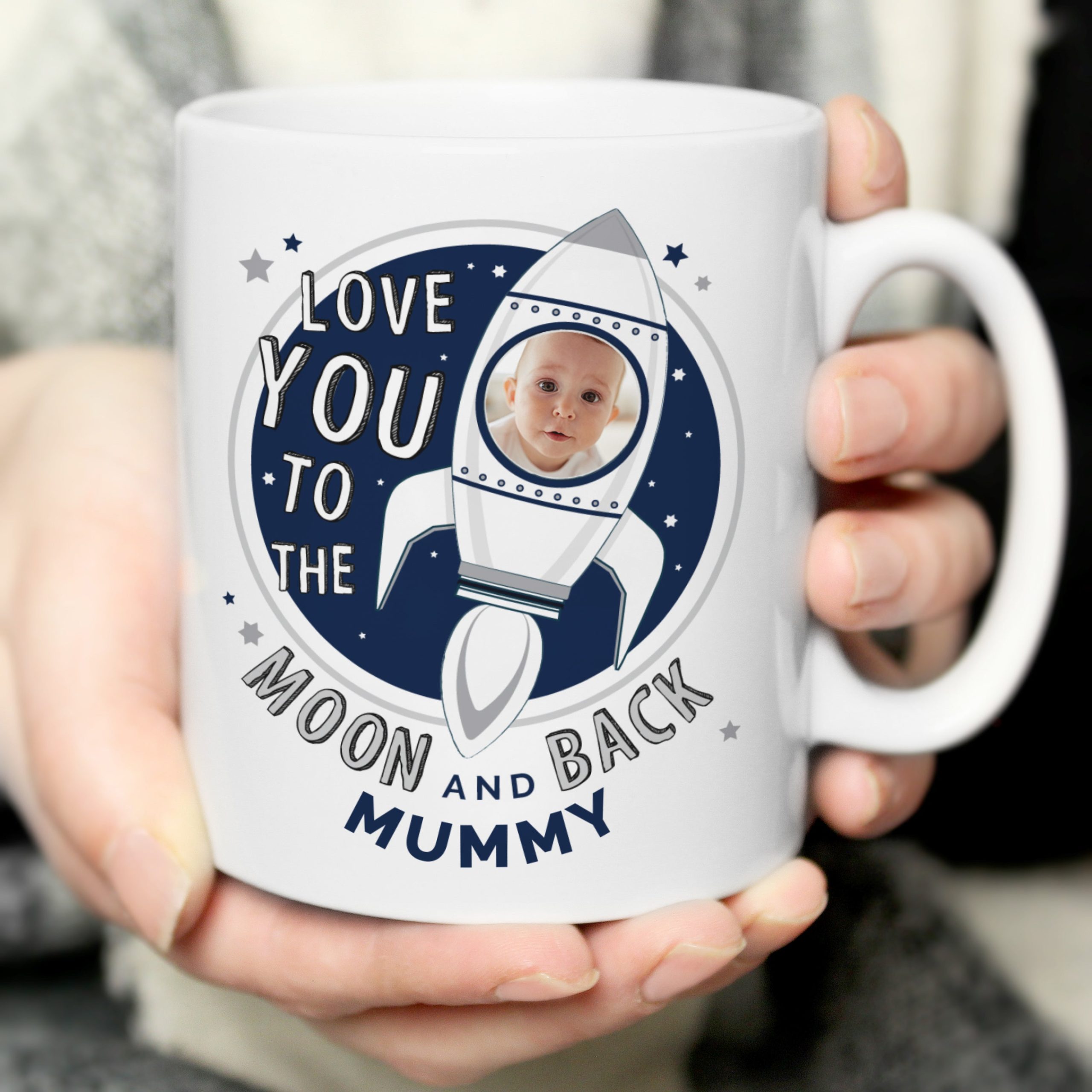Personalised Moon & Back Photo Upload Mug: 1 - Mugs By Gift Moments