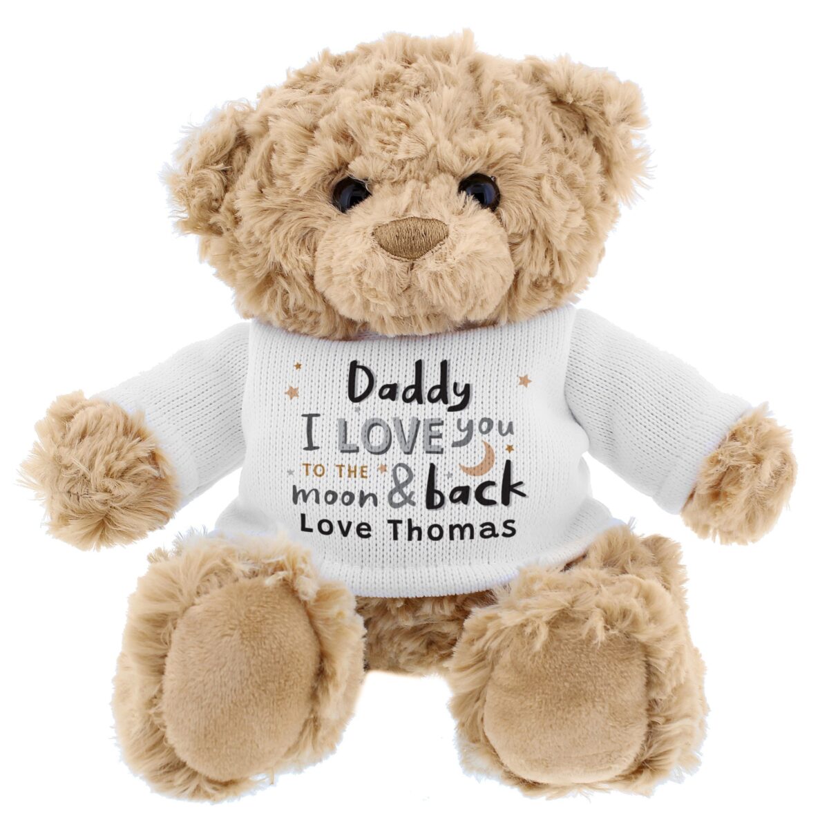 Personalised moon back teddy bear