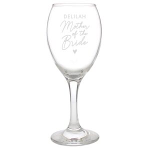 Personalised Mother of the Bride Wine Glass: 3 - Wine Glasses By Gift Moments