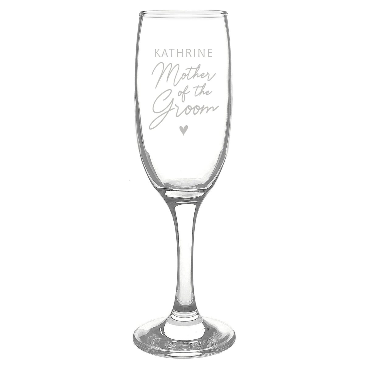 Personalised mother groom flute glass